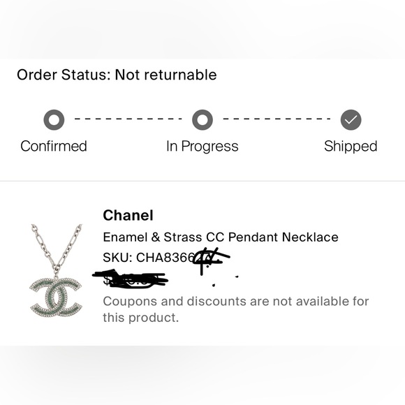 Chanel Enamel and Strass CC Pendant Necklace - Picture 4 of 4